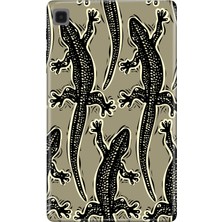 Adasena Samsung Galaxy Tab A7 Lite SM-T220 Kılıf Tablet Için Desenli Silikon Kapak - Timsah