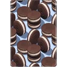 Adasena Huawei Mediapad T5 10.1" Kılıf Tablet Için Desenli Silikon Kapak - Cookies