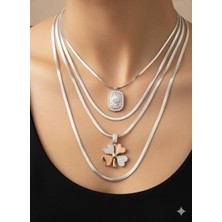 Duru Aksesuar Çelik Kombin Kolye