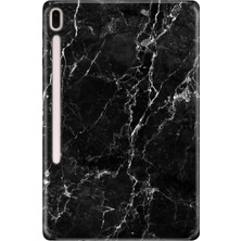 Adasena Samsung Galaxy Tab S7-Fe Lte SM-T737 Kılıf Tablet Için Desenli Silikon Kapak - Mermer