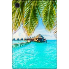 Adasena Samsung Galaxy Tab A8 10.5" SM-X200 Kılıf Tablet Için Desenli Silikon Kapak - Maldiv