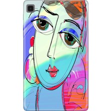 Adasena Samsung Galaxy Tab A7 Lite SM-T220 Kılıf Tablet Için Desenli Silikon Kapak - Iri Gözler