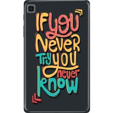 Adasena Samsung Galaxy Tab A7 Lite SM-T220 Kılıf Tablet Için Desenli Silikon Kapak - Deneme