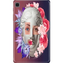 Adasena Samsung Galaxy Tab A7 Lite SM-T220 Kılıf Tablet Için Desenli Silikon Kapak - Kreatif Yüz