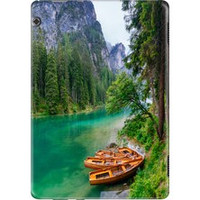 Adasena Huawei Mediapad T5 10.1" Kılıf Tablet Için Desenli Silikon Kapak - Doğa Harikası