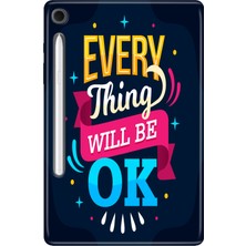Adasena Samsung Galaxy Tab S10 Lite SM-X400 10.9" Kılıf Tablet Için Desenli Silikon Kapak - Everything