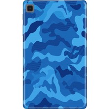 Adasena Samsung Galaxy Tab S6 Lite SM-P610 10.4" Kılıf Tablet Için Desenli Silikon Kapak - Mavikamuflaj