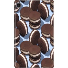 Adasena Samsung Galaxy Tab A7 Lite SM-T220 Kılıf Tablet Için Desenli Silikon Kapak - Cookies