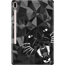 Adasena Samsung Galaxy Tab S7-Fe Lte SM-T737 Kılıf Tablet Için Desenli Silikon Kapak - Kaplan Prizma