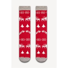 Neşeli Çoraplar Noel Mini Geyikler Havlu Çorap