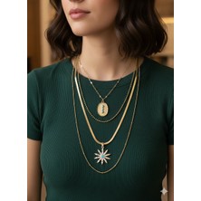 Duru Aksesuar Çelik Kombin Kolye