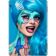 Adasena Huawei Mediapad T5 10.1" Kılıf Tablet Için Desenli Silikon Kapak - Zombi Portre