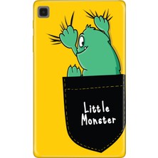 Adasena Samsung Galaxy Tab A7 Lite SM-T220 Kılıf Tablet Için Desenli Silikon Kapak - Küçük Canavar