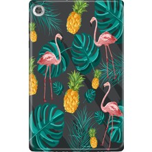 Adasena Lenovo Tab M10 TB-X306F Gen.2 Kılıf Tablet Için Desenli Silikon Kapak - Pinkflamingo