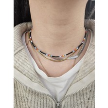 Duru Aksesuar Siyah Boncuk Kolye