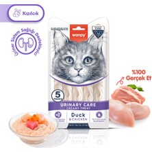 Wanpy Üriner Sistem Sağlığı Destekleyici Kedi Ödül Maması Ördek & Tavuk Kedi Ödül Kreması 5X14GR