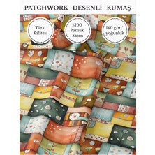 Fabricstown %100 Pamuk Saten Patchwork Kumaş – 155×100 cm – Dikiş ve Dıy Için