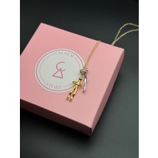 Alsem 925 Gümüş Kaplama Sarılan Çift Kolyesi , Sevgililer Günü , Doğum Günü , Yılbaşı ve Barışma Hediyesi