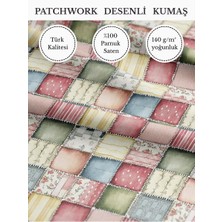 Fabricstown %100 Pamuk Saten Patchwork Kumaş – 155×100 cm – Dikiş ve Dıy Için