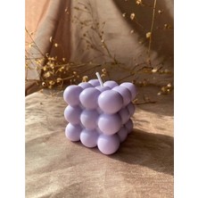 Modern Bubble Küp Mum Mor Dekoratif Mum 1 Adet