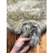 Plush Studio İstanbul Doğal Görünümlü Kürk Açık Desenli Uzun Tüylü Peluş Kumaş - 50X150 cm