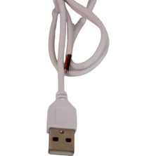 Gümrük Bey Anahtarlı USB Erkek Kablo 5V 2 Amper Ucu Açık Beyaz USB Kablo 100 cm