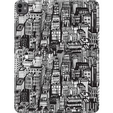 Adasena iPad Pro 11" (M4) MVV93TU/A Kılıf Tablet Için Desenli Silikon Kapak - City