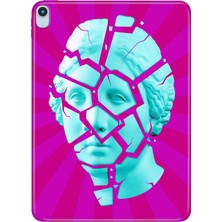 Adasena iPad Air M2 11" 6.nesil MUWC3TU/A Kılıf Tablet Için Desenli Silikon Kapak - Heykel Kolaj