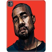 Adasena iPad Pro 11" (M4) MVV93TU/A Kılıf Tablet Için Desenli Silikon Kapak - Kanye