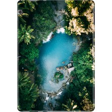 Adasena Huawei Mediapad T5 10.1" Kılıf Tablet Için Desenli Silikon Kapak - Gizlenmiş Doğa