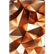 Adasena Honor Pad X8 10.1" Kılıf Tablet Için Desenli Silikon Kapak - Gold Prizma