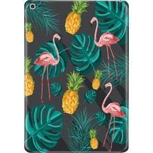 Adasena iPad 10.2" 8.nesil 2021 Kılıf Tablet Için Desenli Silikon Kapak - Pinkflamingo