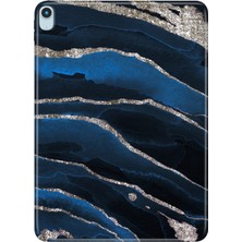 Adasena iPad Air 13" (2024) (MV2C3TU/A) Kılıf Tablet Için Desenli Silikon Kapak - Yaldız Mermer