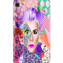 Adasena Samsung Galaxy Tab A7 Lite SM-T220 Kılıf Tablet Için Desenli Silikon Kapak - Art Eyes