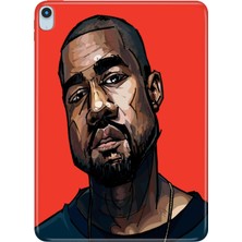 Adasena iPad Air M2 11" 6.nesil MUWC3TU/A Kılıf Tablet Için Desenli Silikon Kapak - Kanye