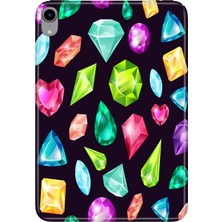 Adasena iPad Mini 6.nesil 8.3" Kılıf Tablet Için Desenli Silikon Kapak - Elmaslar