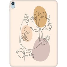 Adasena iPad Air M2 11" 6.nesil MUWC3TU/A Kılıf Tablet Için Desenli Silikon Kapak - Kadınlar Çiçektir