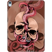 Adasena iPad Air M3 2025 Wi-Fi 11" Kılıf Tablet Için Desenli Silikon Kapak - Iskelet Fab