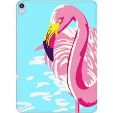 Adasena iPad Air 13" (2024) (MV2C3TU/A) Kılıf Tablet Için Desenli Silikon Kapak - Flamingo