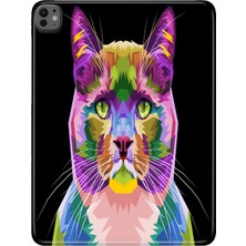 Adasena Apple iPad Pro 13" Inch (M4) Kılıf Tablet Için Desenli Silikon Kapak - Kedi-Art