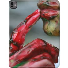 Adasena iPad Pro 11" (M4) MVV93TU/A Kılıf Tablet Için Desenli Silikon Kapak - Kanayan