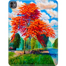 Adasena Apple iPad Pro 13" Inch (M4) Kılıf Tablet Için Desenli Silikon Kapak - Sonbahar
