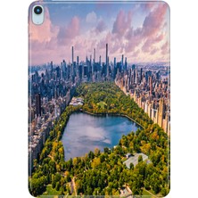 Adasena iPad Air M3 2025 Wi-Fi 11" Kılıf Tablet Için Desenli Silikon Kapak - Central Park