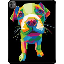 Adasena iPad Pro M5 2025 13" Kılıf Tablet Için Desenli Silikon Kapak - Yavru Pitbull