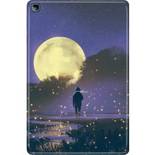 Adasena Honor Pad X8 10.1" Kılıf Tablet Için Desenli Silikon Kapak - Moon