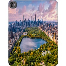 Adasena iPad Pro 11" (M4) MVV93TU/A Kılıf Tablet Için Desenli Silikon Kapak - Central Park