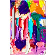 Adasena Samsung Galaxy Tab S10 Lite SM-X400 10.9" Kılıf Tablet Için Desenli Silikon Kapak - Abstract