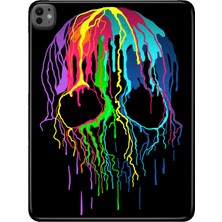 Adasena iPad Pro M5 2025 13" Kılıf Tablet Için Desenli Silikon Kapak - Renkli Iskelet