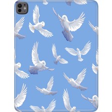 Adasena Apple iPad Pro 13" Inch (M4) Kılıf Tablet Için Desenli Silikon Kapak - Martı