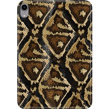 Adasena iPad Mini 6.nesil 8.3" Kılıf Tablet Için Desenli Silikon Kapak - Yılan Derisi